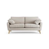 Habitat Ivor Fabric 3 Seater Sofa - Natural - Ash Leg