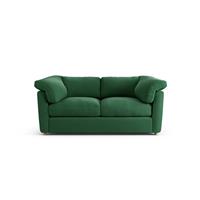Habitat Wynn Fabric 2 Seater Sofa - Green - Ash Leg