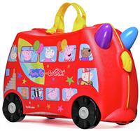 Trunki Peppa Pig 4 Wheel Hard Kids Ride-On Suitcase - Red