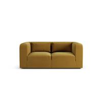 Habitat Lars Fabric 2 Seater Sofa - Gold - Ash Leg