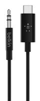 Belkin 3.5mm Aux Audio Cable with USB-C Connector - Black