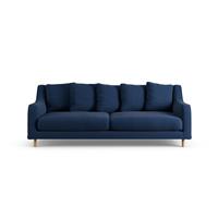 Habitat Swift Fabric 3 Seater Sofa - Navy - Ash Leg