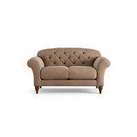 Habitat Brooker Fabric 2 Seater Sofa - Latte - Dark Leg