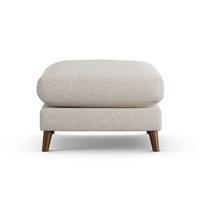 Habitat Lomond Fabric Footstool - Natural - Dark Leg