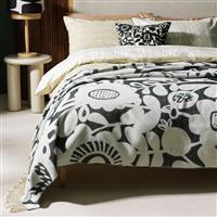 Habitat x Scion Kukkia Throw - Black - 150x200cm