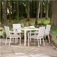 Pacific Aruba 4 Seater Metal Patio Set - Grey
