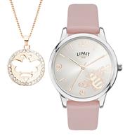 Limit Ladies Faux Leather Gift Set with Bee Pendant Watch