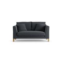 Habitat Aston Fabric 2 Seater Sofa - Charcoal - Ash Leg