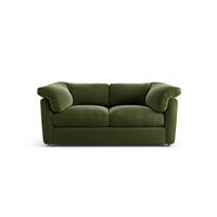 Habitat Wynn Velvet 2 Seater Sofa - Moss Green - Ash Leg