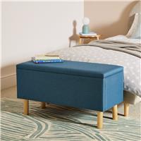 Habitat Olivia Large Ottoman Storage Box - Blue