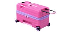 IT Luggage 6 Wheel Hard Kids Suitcase - Cabin, Pink