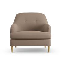 Habitat Frome Fabric Armchair - Biscuit - Ash Leg