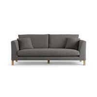 Habitat Aston Fabric 3 Seater Sofa - Charcoal - Ash Leg