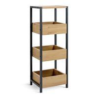 Habitat Loft Living 4 Tier Boxed Shelving Unit - Oak