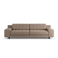 Habitat Hendricks Fabric 4 Seater Sofa - Biscuit - Black Leg