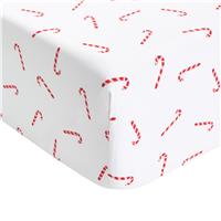 Argos Home Candy Cane Print Fitted Sheet - Double