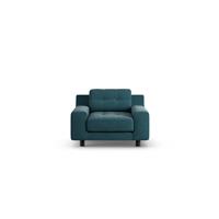 Habitat Hendricks Fabric Arm Chair - Teal - Black Leg