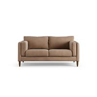 Habitat Newington Fabric 2 Seater Sofa - Latte - Dark Leg