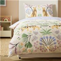Habitat Flora Fauna Panel Cream Bedding Set - Single
