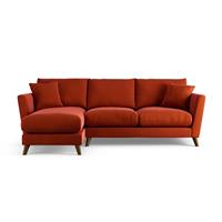 Habitat Lomond Left Hand Corner Sofa - Orange - Dark Leg