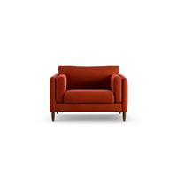 Habitat Newington Velvet Cuddle Chair - Orange - Dark Leg