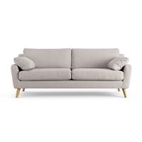 Habitat Ivor Fabric 4 Seater Sofa - Natural - Ash Leg