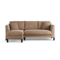 Habitat Aston Left Hand Corner Sofa - Latte - Black Leg