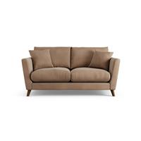 Habitat Lomond Velvet 2 Seater Sofa - Latte - Dark Leg