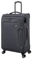 IT Luggage Expandable 8 Wheel Soft Suitcase-Medium, Charcoal