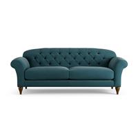 Habitat Brooker Fabric 4 Seater Sofa - Teal - Dark Leg