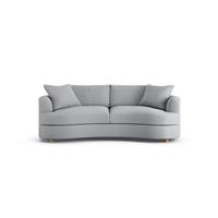 Habitat Sacha Fabric 3 Seater Sofa - Grey - Ash Leg