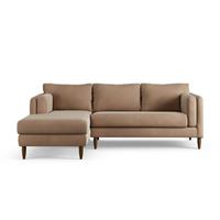 Habitat Newington Left Hand Corner Sofa - Latte - Dark Leg
