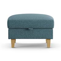 Habitat Felin Fabric Storage Footstool - Blue