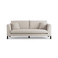 Habitat Aston Fabric 3 Seater Sofa - Natural - Black Leg