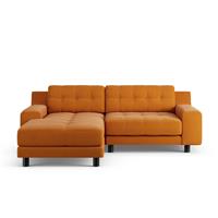 Habitat Hendricks Left Hand Corner Sofa - Orange - Black Leg
