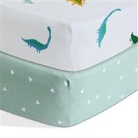 Habitat Cotton Little Dino Nursery Fitted Sheet - Cot Bed