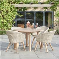 Pacific Cabon 4 Seater Rattan Effect Patio Set - Natural