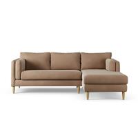 Habitat Newington Right Hand Corner Sofa - Latte - Ash Leg