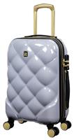 IT Luggage 8 Wheel Hard Suitcase - Cabin, Silver