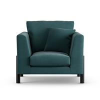 Habitat Aston Fabric Armchair - Teal - Black Leg