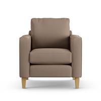 Habitat Flint Fabric Armchair - Biscuit - Ash Leg