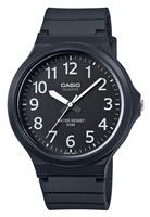 Casio Unisex Analogue Black Dial Black Resin Strap Watch