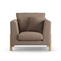 Habitat Aston Fabric Armchair - Biscuit - Ash Leg