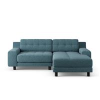 Habitat Hendricks Right Hand Corner Sofa - Blue - Black Leg