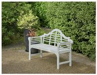 Greenhurst Lutyens 2 Seater Wood Garden Bench - White