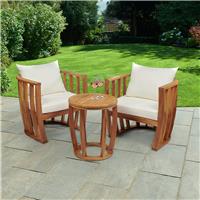 Greenhurst Abberley 2 Seater Wooden Garden Bistro Set