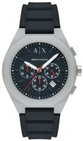 Armani Exchange Men's Charcoal Dial Silicone Strap Watch
