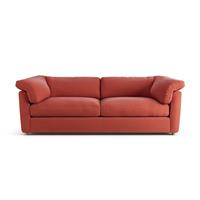 Habitat Wynn Fabric 4 Seater Sofa - Papaya - Ash Leg