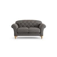Habitat Brooker Fabric 2 Seater Sofa - Charcoal - Ash Leg