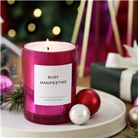 Argos Home Busy Manifesting Medium Candle - Geranium & Basil